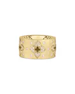 Roberto Coin 18K Yellow Gold Venetian Princess Diamond Flower Satin Statement Ring