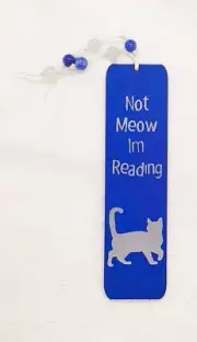 Decorative Wooden Not Meow I'm Reading Cat Bookmark - Gift for Book Lover