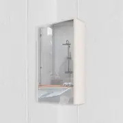 450-1500*720*150mm ABS Geneva Fluted Wall Hung Oak Timber Matt White Mirror Shaving Cabinet