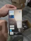 Philips Hue White A19 1100 Lumen Smart LED Bulb Energy Star 75W (2 pack)