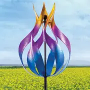 Colorful Metallic Teardrop Kinetic Wind Spinner Stake Garden Yard Home Art Decor
