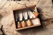 Flexcut Premium Mini-Palm Set Features Broad Short Knob Wood Handles EXFRP604
