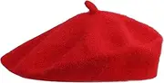 [OJIOUI] French Wool Beret Winter Hats for Women Soft and Breathable Winter Warm Hat Classic Solid Color Beanie Cap