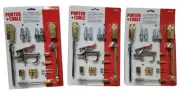 (3) 17 Piece Air Compressor Accessory Kits With Blow Gun Fittings Inflation Tool