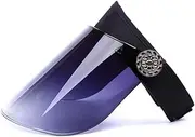 [BESPORTBLE] Unisex Adjustable Sun Hat with Shield Lens Ultraviolet Outdoor Headwear for Travel and Riding Black Double Ring Design for Comfortable Wear