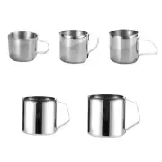 Portable Stainless Steel Milk Steaming Cup Milk Frothing Jugs for Coffee Lover