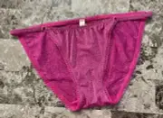 NWT VICTORIA'S SECRET PINK SILVER SHIMMER SHINE GOLD RING STRING BIKINI PANTIES