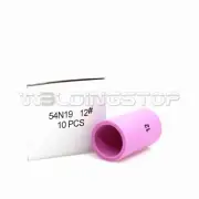 10pcs TIG Welding Torch 54N19#12 Short Alumina Nozzle Cup1"7/8 fit WP17 18 26