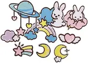 HOMSFOU 9Pcs Embroidered DIY Iron Patches Cute Star and for Jackets Hats Backpacks and Clothing Decoration Self Adhesive Sewing Stickers for Crafts and Repairs