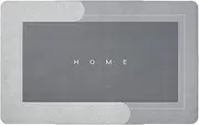 Front Door Mat Washable Entrance Rug Non Slip Rubber Backing Indoor Doormat Dirt Trapper Mat for Front Door Entrance Hall 40x60cm (Light Grey)
