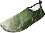[BTCOWZRV] Water Shoes for Women Men Tropical Rainforest Water Sports Shoes Slip-on Breathable Lightweight Athletic Aqua Sock