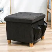 Folding Storage Ottoman Footstool Rest Chest Toy Box Stool Pouf Bed Seat Bench