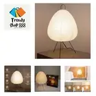 Akari Noguchi Dimmable Japanese Paper Lantern Lamp • Cozy Japandi Style Paper...
