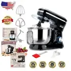 Versatile Electric Stand Mixer with 6.5 Quart Bowl & Splash-Proof Cover in Black
