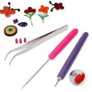 3PCs Tweezer Needles Slotted Pen Tool Kit Quilling Paper DIY Set Paper ToolB-KN