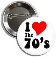[Generic] I LOVE (Heart) the 70's 1970's Vintage Retro Style Throwback 70's Novelty Rude Sarcasm Pinback Button Badge Pin, Aluminum, aluminium