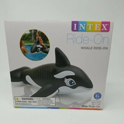 Intex 76" Jumbo Whale Ride On Swimming Pool Inflatable Float