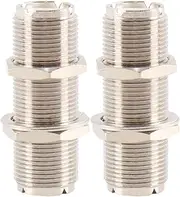 Gorise Pack of 2 Bulkhead Connectors UHF Female to UHF Female RF Coax Adapter PL259 Coaxial Coupler Radio Amateur Radio Adapter 4.5cm