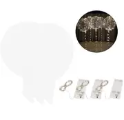 ANYPARTY Balloons 10Pcs Transparent Warm White 3M LED String Lights with Stick Party Decor