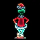 Infinity LED Mirror Light Standing Grinch 90cm Light Up Display 3D