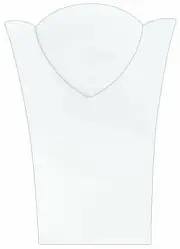 White 11 3/8"H Necklace Display with Easel