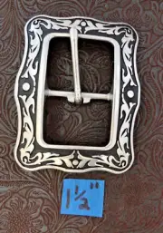 Jeremiah Watt 1 1/2" Square Buckle Black Belt Horse Bridle Western Tack Watts