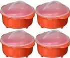 Egglettes Microwave Cooker Pot Vented Mini Egg - 4 Pack - Bulk Packaging