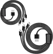 [2 Pack] 3 in 1 Multi USB Cable, Kindle Fire Tablet Paperwhite Oasis 2-13th Gen Charger Charging Cord, USB to USB C/Micro USB Cable for Samsung Galaxy,iPhone 15 14 13,Google,LG Moto Phone & More