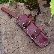 GENUINE LEATHER KNIFE SHEATH CUSTOM HANDMADE SHEATH FIXED BLADE KNIFE / HOLSTER