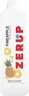 Zerup Zero Sugar Pineapple Flavoured Syrup 1L Bottles, Sugar Free Syrup, Pineapple Flavour Drink Mix, Low Calorie Flavourings for Milk Shakes, Cocktails, Teas, Gluten Free, Keto Friendly, Halal