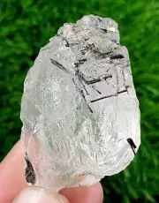 48 Gram Amazing Natural Black Rutile In Quartz Crystal From Skardu Pakistan