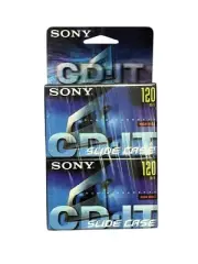 Sealed 2 SONY CD-IT 120 Min High Bias Type II Slide Case Audio Cassette Tapes