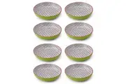 8PK Mikasa Geometric Line Ceramic Bowl Salad Serving Round Dinnerware 21cm Green