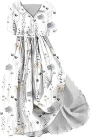 [Trendy Outfits for Women 2024] Cyber Monday Deals Today,Resort Wear for Women 2024,Silky Dresses for Women Summer Cotton Dresses for Women 2024 Wedding Guest Strapless Linen Dress Square Neck(07-Wine,L)