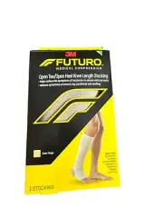 Futuro Open Toe Open Heel Knee Length Medical Compression Stocking Unisex M Firm