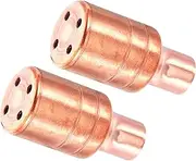 uxcell Copper Refrigerant Distributor, 2 Pack 1/8 x 1/2 Inch 4 Hole Joints Refrigerant Splitter Diverter Liquid Separator for Air Conditioner External Unit