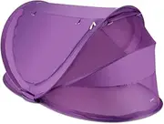 Joovy Gloo Portable Play Tent for Kids Featuring UPF 50 Sun Protection, Easy Pop-Up Setup, Bug-Proof Ultra-Fine Mesh, Self-Inflating Pad, and Roll-Down Shade Opening (Sunset Purple, Regular)