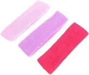[Abaodam] 3pcs Running Headband Elastic Sports Hairband Stretchy Yoga Headband for Women