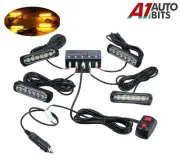 24 Led Flashing Grill Light Bar 12v Amber Grille Warning Recovery Breakdown Kit