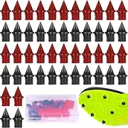 [ALDMIO] Steel Track Spikes Pyramid for Competition, Lighter Weight Spikes Track Shoes with Spike Wrench, 48 Pcs 1/4 inch Running Shoes Replacement Spikes for Track and Field Sprinting or Cross Country
