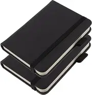 Angoily 2Pcs Pocket Notepad Portable Journal Notebook Multi Functional Memo Pad for Travel School Work for Notes Diaries Inspirations