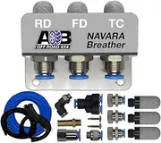 Universal 3 Port / 3 Point Diff Breather Kit Blue for Nissan NAVARA D22 D23 NP300 D40 4X4 AWD