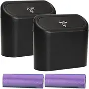Car Garbage Can - Mini Car Trash Can Bin with Lid - Multifunctional Waterproof Dirt-Resistant Container Organizer for Automotive Home Bedroom