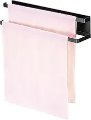 Kitchen Towel Holder - Dish Towel Holder Magnetic Towel Bar Cabinet Towel Bar Kitchen Towel Rack for Refrigerator & Door & Oven & Dishwasher, Sink No Drilling, Modern, Multi Function Black