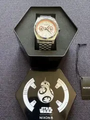 Star Wars Nixon The Time Teller Deluxe SW watch BB8 Silver / Orange - Never Used