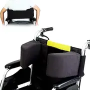 Lateral Support for Wheelchair, Lateral Support Cushion with Adjustable Side Panels for Wheelchairs, Wheelchair Stabilizer Attachment Chair Side Pads , Lateral Foam Wedge for Elderly (large black)