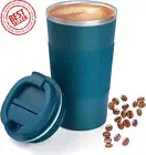 Insulated Travel Mug Spill-Proof Stainless Steel Coffee Tumbler with Sliding Lid