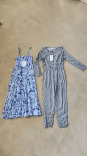 BNWT $85 Girls Pumpkin Patch Playsuit Sz10 Piping Hot Shirred Tiered Dress Sz 12