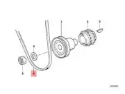 OEM BMW E12 E21 E28 E30 COUPE SEDAN FAN BELT 9,5X950 11231266124 GENUINE NEW
