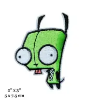 Invader Zim Cartoon Series GIR Character Figure Embroidered Iron On Patch